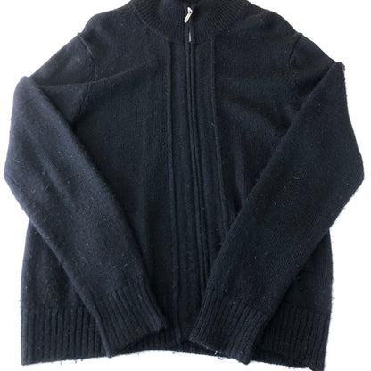 【中古品】【メンズ】 theory セオリー WOOL DRIVERS ZIP UP KNIT 544708 ウール ドライバーズ ジップアップ ニット 長袖 トップス 147-251106-ks-20-tei サイズ：40 カラー：ブラック 万代Net店