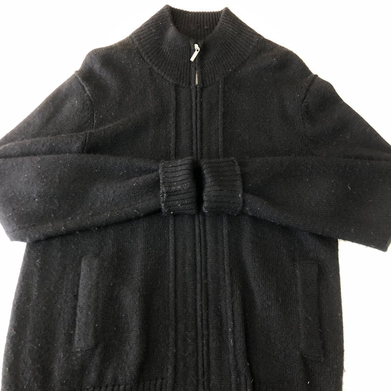 【中古品】【メンズ】 theory セオリー WOOL DRIVERS ZIP UP KNIT 544708 ウール ドライバーズ ジップアップ ニット 長袖 トップス 147-251106-ks-20-tei サイズ：40 カラー：ブラック 万代Net店