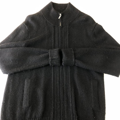 【中古品】【メンズ】 theory セオリー WOOL DRIVERS ZIP UP KNIT 544708 ウール ドライバーズ ジップアップ ニット 長袖 トップス 147-251106-ks-20-tei サイズ：40 カラー：ブラック 万代Net店