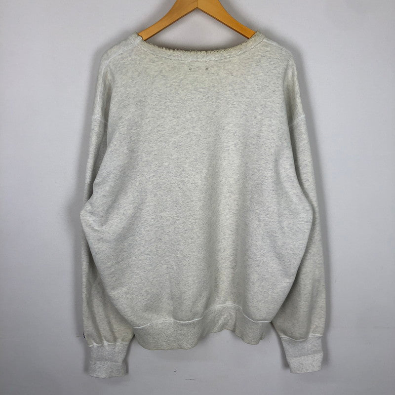 【現状渡し品】【メンズ】 Champion チャンピオン 80's L/S LOGO SWEAT VINTAGE CS1102 80年代 ロングスリーブ ロゴ スウェット 長袖 トップス トレーナー 145-251106-ks-18-tei サイズ：X0 カラー：ホワイト 万代Net店