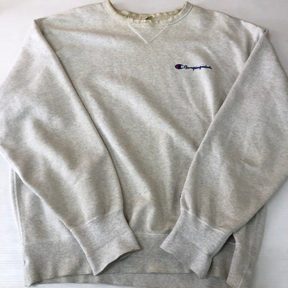 【現状渡し品】【メンズ】 Champion チャンピオン 80's L/S LOGO SWEAT VINTAGE CS1102 80年代 ロングスリーブ ロゴ スウェット 長袖 トップス トレーナー 145-251106-ks-18-tei サイズ：X0 カラー：ホワイト 万代Net店