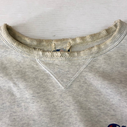 【現状渡し品】【メンズ】 Champion チャンピオン 80's L/S LOGO SWEAT VINTAGE CS1102 80年代 ロングスリーブ ロゴ スウェット 長袖 トップス トレーナー 145-251106-ks-18-tei サイズ：X0 カラー：ホワイト 万代Net店