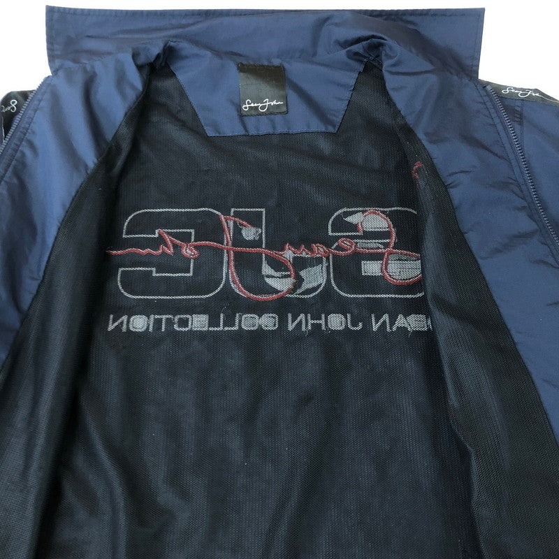 【中古品】【メンズ】 Sean John ショーンジョン BACK EMBROIDERED NYLON JACKET ビック エンブロイダリー ナイロンジャケット ライトアウター 刺繍 142-251110-yy-11-tei サイズ：不明 カラー：ネイビー 万代Net店