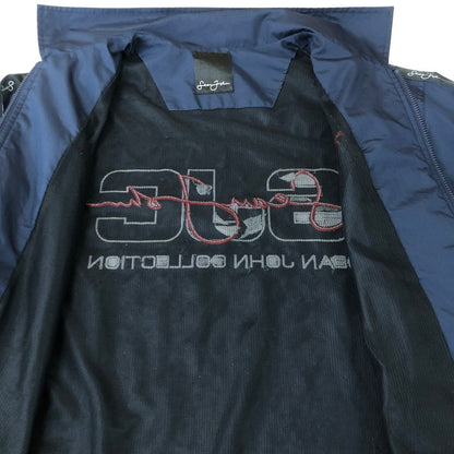 【中古品】【メンズ】 Sean John ショーンジョン BACK EMBROIDERED NYLON JACKET ビック エンブロイダリー ナイロンジャケット ライトアウター 刺繍 142-251110-yy-11-tei サイズ：不明 カラー：ネイビー 万代Net店