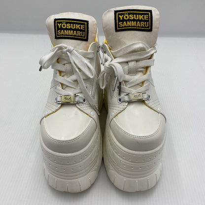 【中古品】【レディース】 YOSUKE ヨースケ SANMARU 厚底スニーカー スニーカー ※本体のみ 166-260810-nm-66-tei サイズ：22.5ｃｍ カラー：ホワイト 万代Net店