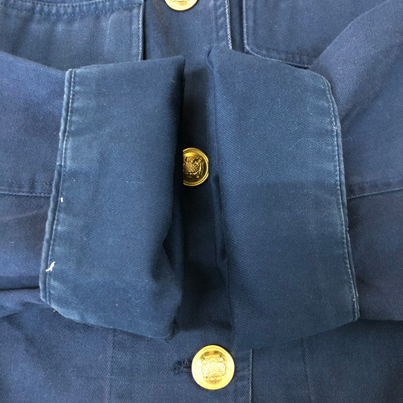 【中古品】【メンズ】 RALPH LAUREN ラルフローレン MILITARY JACKET GREEN TAG GOLD BUTTON ミリタリージャケット アウター 緑タグ 金ボタン 147-251113-ts-24-tei サイズ：不明 カラー：ネイビー 万代Net店