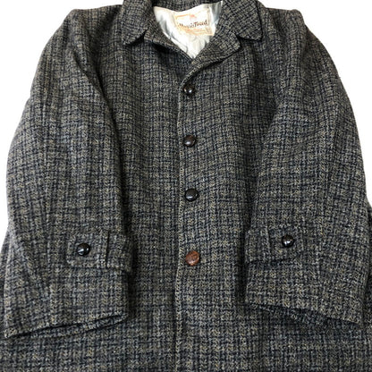 【現状渡し品】【メンズ】 HARRIS TWEED ハリスツイード 70's HERRINGBONE WOOL COAT VINTAGE 70年代 ヘリンボーン ウール コート ライトアウター 145-251109-ks-13-tei サイズ：表記サイズなし カラー：グレー 万代Net店