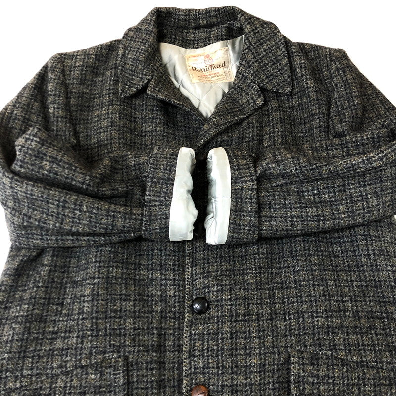 【現状渡し品】【メンズ】 HARRIS TWEED ハリスツイード 70's HERRINGBONE WOOL COAT VINTAGE 70年代 ヘリンボーン ウール コート ライトアウター 145-251109-ks-13-tei サイズ：表記サイズなし カラー：グレー 万代Net店