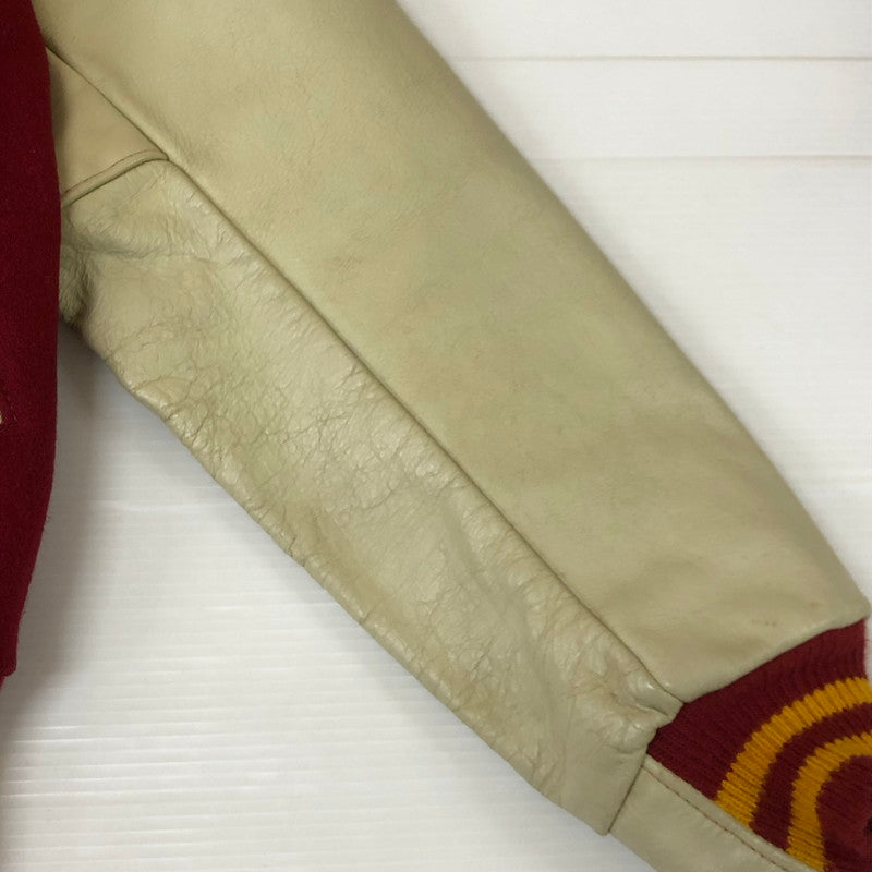 【現状渡し品】【メンズ】 Golden Bear ゴールデンベア 80's-90's STADIUM JACKET VINTAGE 80年代-90年代 スタジアムジャケット アウター スタジャン ヴィンテージ 145-251113-ts-17-tei サイズ：M カラー：レッド 万代Net店