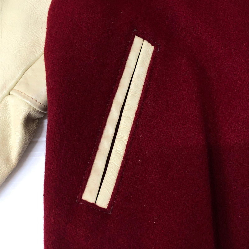 【現状渡し品】【メンズ】 Golden Bear ゴールデンベア 80's-90's STADIUM JACKET VINTAGE 80年代-90年代 スタジアムジャケット アウター スタジャン ヴィンテージ 145-251113-ts-17-tei サイズ：M カラー：レッド 万代Net店