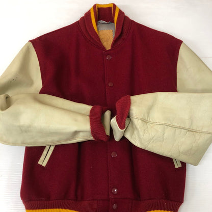 【現状渡し品】【メンズ】 Golden Bear ゴールデンベア 80's-90's STADIUM JACKET VINTAGE 80年代-90年代 スタジアムジャケット アウター スタジャン ヴィンテージ 145-251113-ts-17-tei サイズ：M カラー：レッド 万代Net店