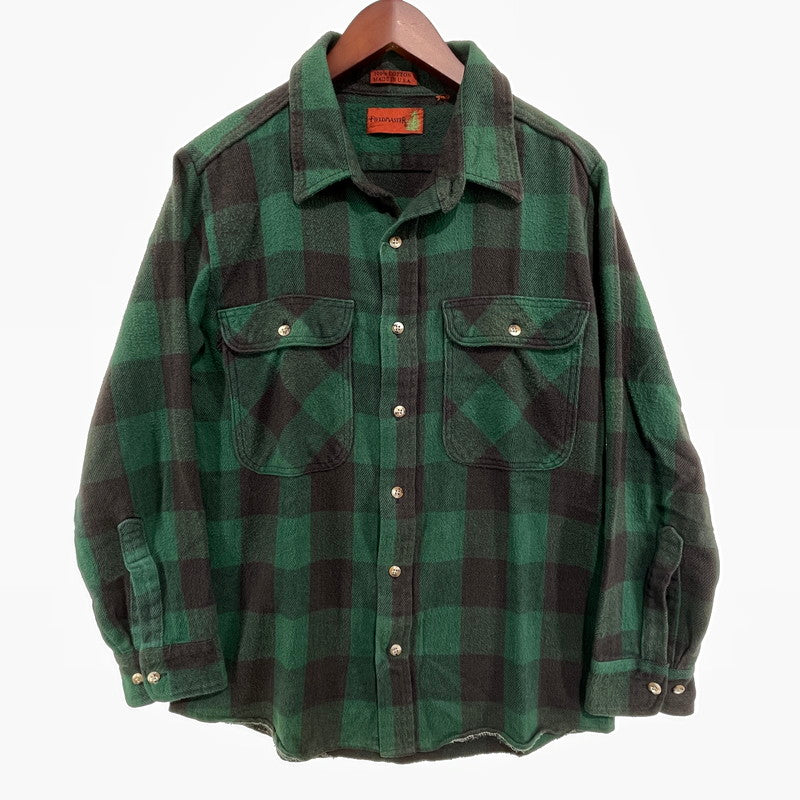 【中古品】【メンズ】 90'S ブロックチェック ネルシャツ FIELDMASTER CHECK LS SHIRT ヴィンテージ 145-260818-nm-83-tei サイズ：不明 カラー：グリーン 万代Net店