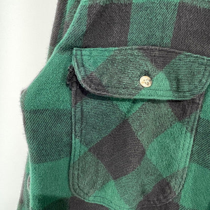 【中古品】【メンズ】 90'S ブロックチェック ネルシャツ FIELDMASTER CHECK LS SHIRT ヴィンテージ 145-260818-nm-83-tei サイズ：不明 カラー：グリーン 万代Net店