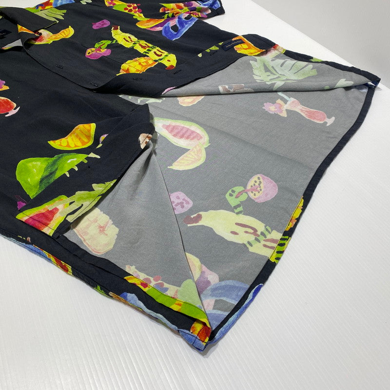 【中古品】【メンズ】 ROARK REVIVAL ロアーク リバイバル GONZO TAHITI TREAT WOVEN COMFORT FIT S/S SHIRT ゴンゾー タヒチ トリート ウーブンコンフォートフィット ショートスリーブシャツ 半袖トップス 141-260704-ss-02-tei サイズ：XL カラー：ブラック 万代Net店