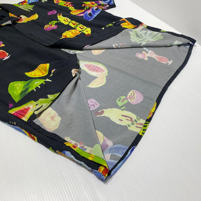 【中古品】【メンズ】 ROARK REVIVAL ロアーク リバイバル GONZO TAHITI TREAT WOVEN COMFORT FIT S/S SHIRT ゴンゾー タヒチ トリート ウーブンコンフォートフィット ショートスリーブシャツ 半袖トップス 141-260704-ss-02-tei サイズ：XL カラー：ブラック 万代Net店