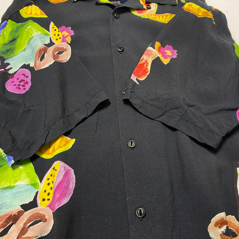 【中古品】【メンズ】 ROARK REVIVAL ロアーク リバイバル GONZO TAHITI TREAT WOVEN COMFORT FIT S/S SHIRT ゴンゾー タヒチ トリート ウーブンコンフォートフィット ショートスリーブシャツ 半袖トップス 141-260704-ss-02-tei サイズ：XL カラー：ブラック 万代Net店