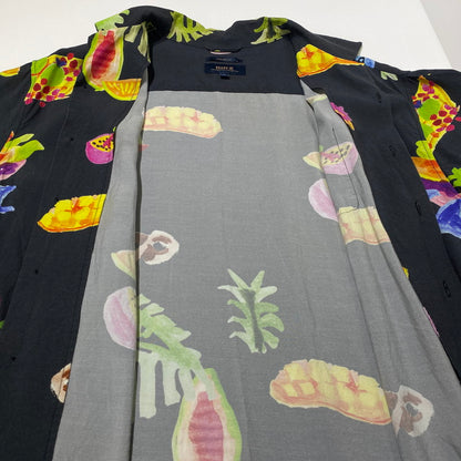 【中古品】【メンズ】 ROARK REVIVAL ロアーク リバイバル GONZO TAHITI TREAT WOVEN COMFORT FIT S/S SHIRT ゴンゾー タヒチ トリート ウーブンコンフォートフィット ショートスリーブシャツ 半袖トップス 141-260704-ss-02-tei サイズ：XL カラー：ブラック 万代Net店