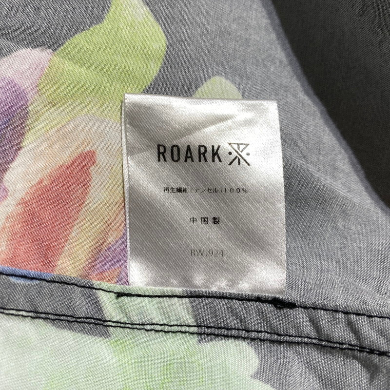 【中古品】【メンズ】 ROARK REVIVAL ロアーク リバイバル GONZO TAHITI TREAT WOVEN COMFORT FIT S/S SHIRT ゴンゾー タヒチ トリート ウーブンコンフォートフィット ショートスリーブシャツ 半袖トップス 141-260704-ss-02-tei サイズ：XL カラー：ブラック 万代Net店