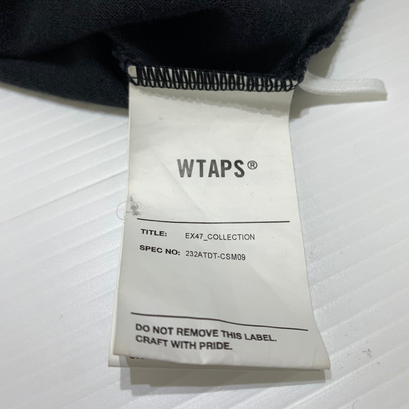 【中古品】【メンズ】 WTAPS ダブルタップス QB SS RACO. BRACKETS TEE 232ATDT-CSM09 ブラケッツ Tシャツ 半袖 トップス 142-260615-yo-04-tei サイズ：02 カラー：ブラック 万代Net店