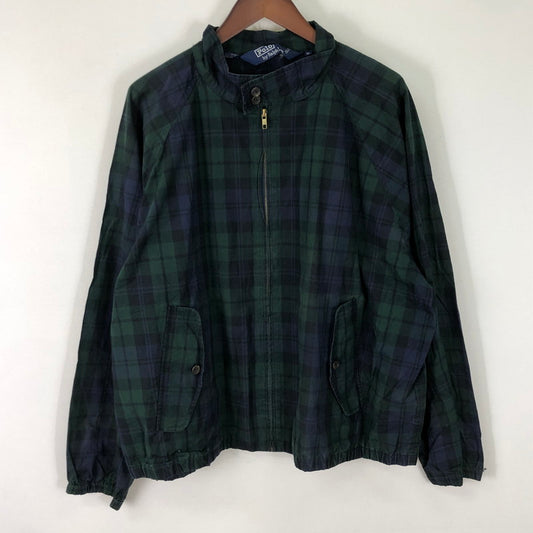 【中古品】【メンズ】 POLO RALPH LAUREN ポロ・ラルフローレン 90's BLACK WATCH HARRINGTON JACKET 90年代 ブラック ウォッチ ハリントン ジャケット ライトアウター 147-251113-ts-26-tei サイズ：XL カラー：チェック 万代Net店