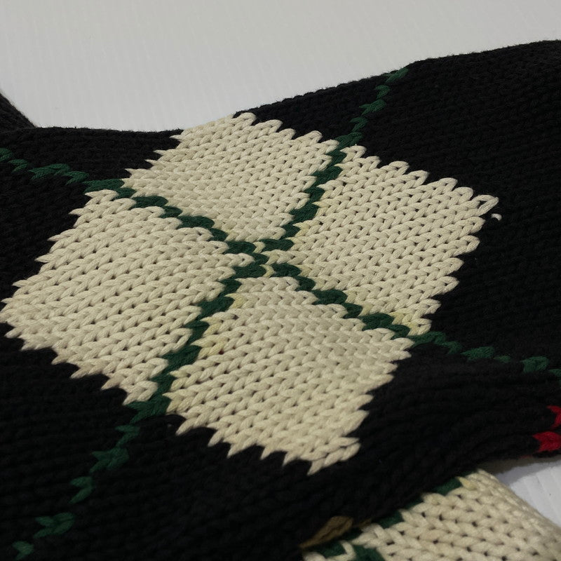 【現状渡し品】【メンズ】 POLO RALPH LAUREN ポロ ラルフ ローレン 90's ARGYLE CREW KNIT 90年代 アーガイル クルー ニット 長袖 トップス 147-260805-sa-14-tei サイズ：M/※シミ汚れあり カラー：ブラック 万代Net店