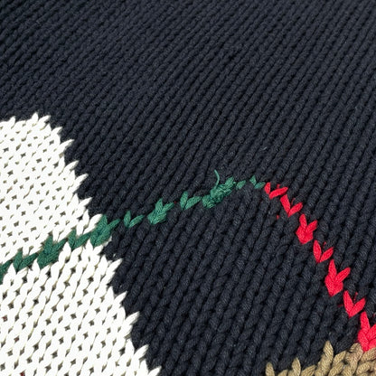 【現状渡し品】【メンズ】 POLO RALPH LAUREN ポロ ラルフ ローレン 90's ARGYLE CREW KNIT 90年代 アーガイル クルー ニット 長袖 トップス 147-260805-sa-14-tei サイズ：M/※シミ汚れあり カラー：ブラック 万代Net店