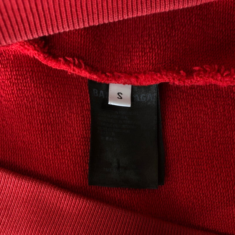 【中古品】【メンズ】 BALENCIAGA バレンシアガ 20AW BACK LOGO MEDIUM FIT HOODIE バックロゴ ミディアム フィット フーディ 長袖 トップス プルオーバー パーカー 141-251114-yo-04-tei サイズ：S カラー：レッド 万代Net店