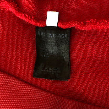 【中古品】【メンズ】 BALENCIAGA バレンシアガ 20AW BACK LOGO MEDIUM FIT HOODIE バックロゴ ミディアム フィット フーディ 長袖 トップス プルオーバー パーカー 141-251114-yo-04-tei サイズ：S カラー：レッド 万代Net店