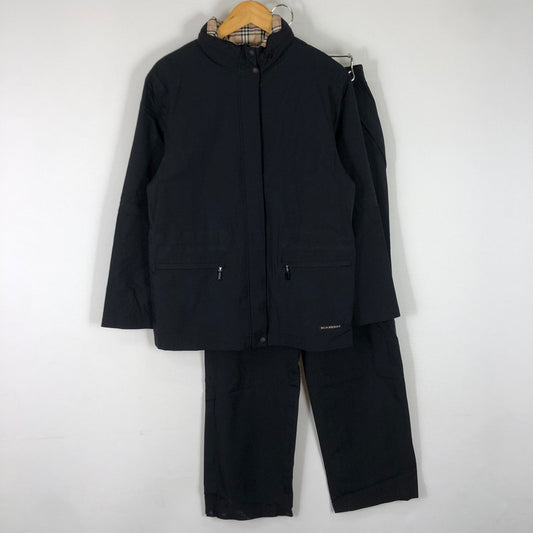 【中古品】【メンズ】 BURBERRY バーバリー GOLF NYLON SET UP JACKET PANTS BGP90-050-09 ゴルフ ナイロン セットアップ ジャケット パンツ ライトアウター ボトムス 141-251113-ts-07-tei サイズ：M カラー：ブラック 万代Net店