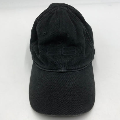 【中古品】【メンズ】 BALENCIAGA バレンシアガ 22AW BB LOGO CAP BB ロゴ キャップ 帽子 ロゴ刺繍 ヴィンテージ加工 183-251116-yy-09-tei サイズ：L カラー：ブラック 万代Net店