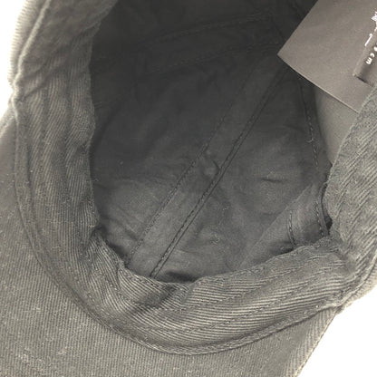 【中古品】【メンズ】 BALENCIAGA バレンシアガ 22AW BB LOGO CAP BB ロゴ キャップ 帽子 ロゴ刺繍 ヴィンテージ加工 183-251116-yy-09-tei サイズ：L カラー：ブラック 万代Net店