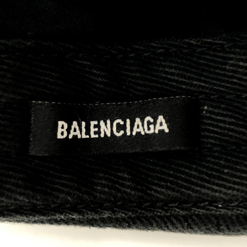 【中古品】【メンズ】 BALENCIAGA バレンシアガ 22AW BB LOGO CAP BB ロゴ キャップ 帽子 ロゴ刺繍 ヴィンテージ加工 183-251116-yy-09-tei サイズ：L カラー：ブラック 万代Net店