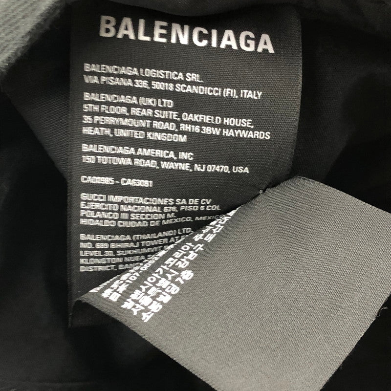 【中古品】【メンズ】 BALENCIAGA バレンシアガ 22AW BB LOGO CAP BB ロゴ キャップ 帽子 ロゴ刺繍 ヴィンテージ加工 183-251116-yy-09-tei サイズ：L カラー：ブラック 万代Net店