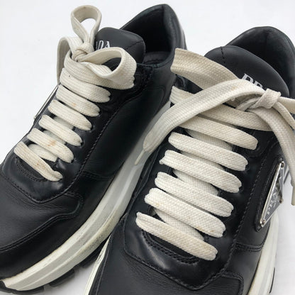 【中古品】【レディース】 PRADA プラダ プラックス01 レザー スニーカー 1E804M スニーカー 靴 182-251116-yy-07-tei サイズ：34 1/2 カラー：ブラック 万代Net店