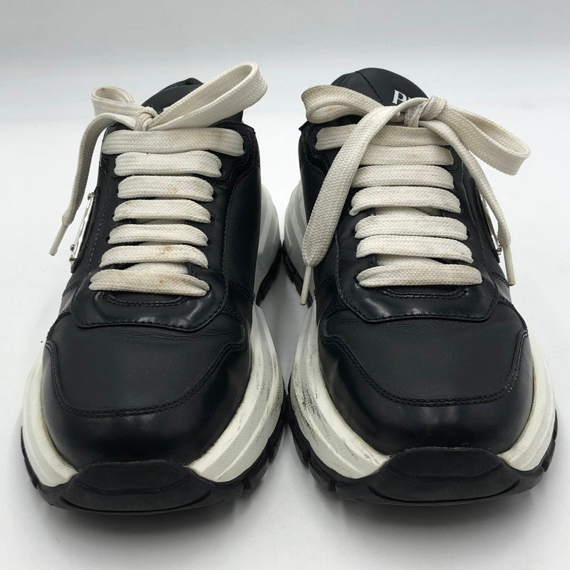 【中古品】【レディース】 PRADA プラダ プラックス01 レザー スニーカー 1E804M スニーカー 靴 182-251116-yy-07-tei サイズ：34 1/2 カラー：ブラック 万代Net店
