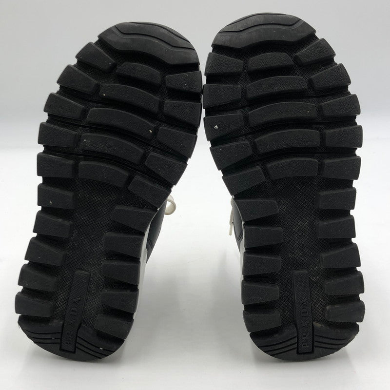 【中古品】【レディース】 PRADA プラダ プラックス01 レザー スニーカー 1E804M スニーカー 靴 182-251116-yy-07-tei サイズ：34 1/2 カラー：ブラック 万代Net店