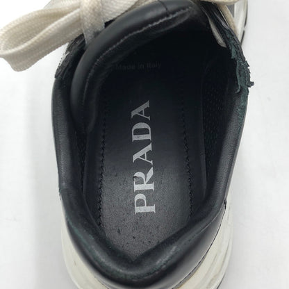 【中古品】【レディース】 PRADA プラダ プラックス01 レザー スニーカー 1E804M スニーカー 靴 182-251116-yy-07-tei サイズ：34 1/2 カラー：ブラック 万代Net店