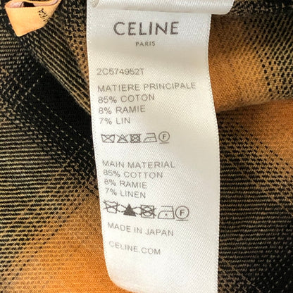 【中古品】【メンズ】 CELINE セリーヌ 23SS LOOSE TRAPPER CHECK SHIRT 2C574952T ルーズ トラッパー チェック シャツ 長袖 トップス 140-251112-ks-05-fuz サイズ：37 カラー：マルチカラー 万代Net店