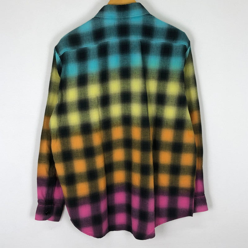 【中古品】【メンズ】 CELINE セリーヌ 23SS LOOSE TRAPPER CHECK SHIRT 2C574952T ルーズ トラッパー チェック シャツ 長袖 トップス 140-251112-ks-05-fuz サイズ：37 カラー：マルチカラー 万代Net店