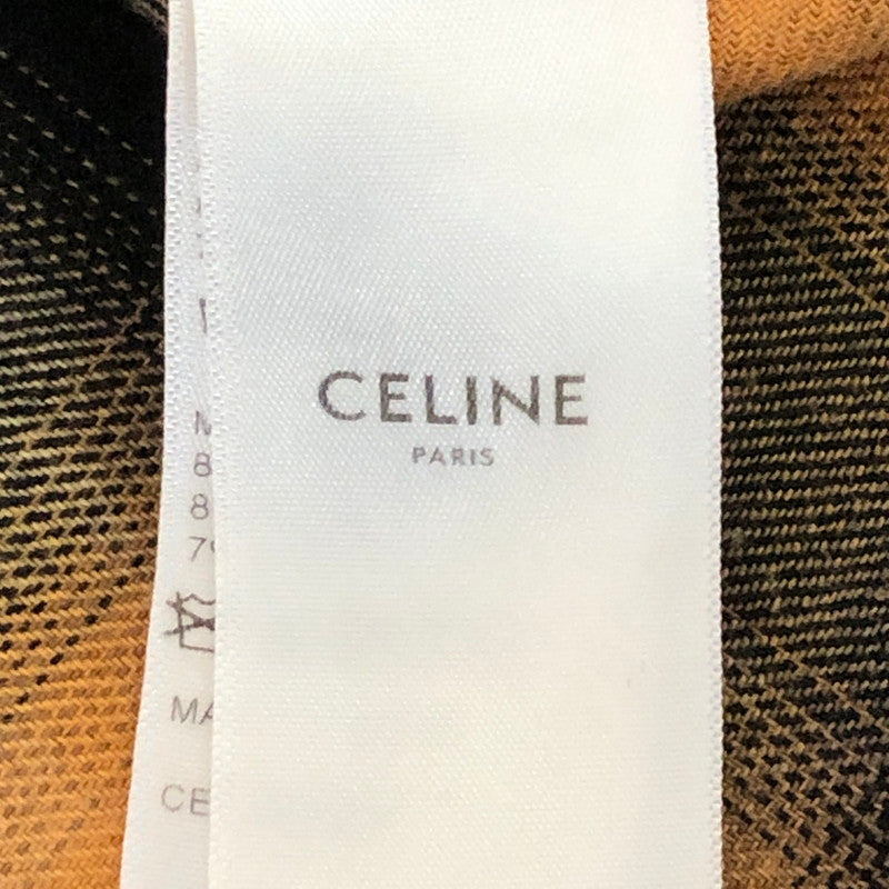 【中古品】【メンズ】 CELINE セリーヌ 23SS LOOSE TRAPPER CHECK SHIRT 2C574952T ルーズ トラッパー チェック シャツ 長袖 トップス 140-251112-ks-05-fuz サイズ：37 カラー：マルチカラー 万代Net店