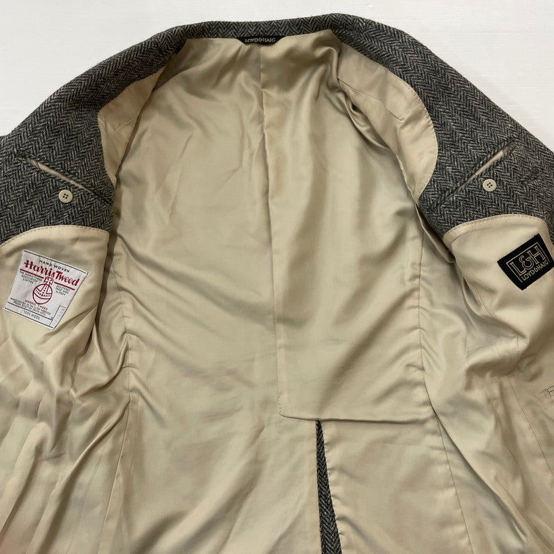 【中古品】【メンズ】 LOYD＆HAIG ロイドアンドヘイグ HARRIS TWEED TAILORED JACKET ハリス ツイードテーラード ジャケット ライトアウター 147-251217-ts-11-tei サイズ：98-86-180 カラー：グレー 万代Net店