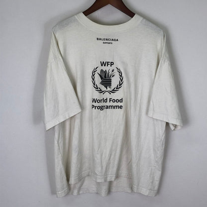 【現状渡し品】【メンズ】 BALENCIAGA バレンシアガ LOGO PRINT S/S TEE 541705 TCV36 ロゴプリント ショートスリーブ Tシャツ 半袖 トップス 141-251117-yy-12-tei サイズ：M カラー：ホワイト 万代Net店