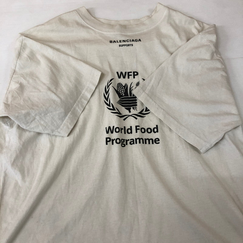 【現状渡し品】【メンズ】 BALENCIAGA バレンシアガ LOGO PRINT S/S TEE 541705 TCV36 ロゴプリント ショートスリーブ Tシャツ 半袖 トップス 141-251117-yy-12-tei サイズ：M カラー：ホワイト 万代Net店