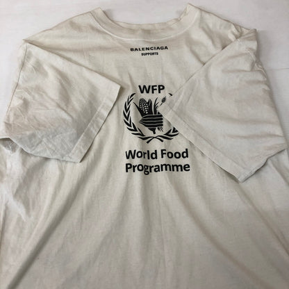 【現状渡し品】【メンズ】 BALENCIAGA バレンシアガ LOGO PRINT S/S TEE 541705 TCV36 ロゴプリント ショートスリーブ Tシャツ 半袖 トップス 141-251117-yy-12-tei サイズ：M カラー：ホワイト 万代Net店