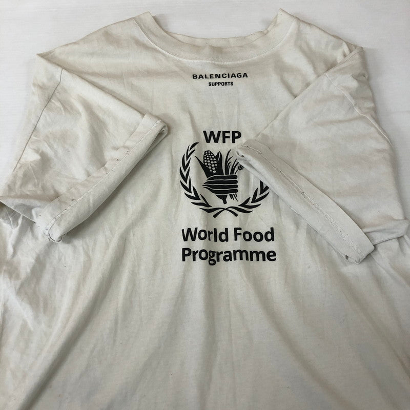 【現状渡し品】【メンズ】 BALENCIAGA バレンシアガ LOGO PRINT S/S TEE 541705 TCV36 ロゴプリント ショートスリーブ Tシャツ 半袖 トップス 141-251117-yy-12-tei サイズ：M カラー：ホワイト 万代Net店