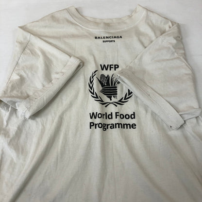 【現状渡し品】【メンズ】 BALENCIAGA バレンシアガ LOGO PRINT S/S TEE 541705 TCV36 ロゴプリント ショートスリーブ Tシャツ 半袖 トップス 141-251117-yy-12-tei サイズ：M カラー：ホワイト 万代Net店