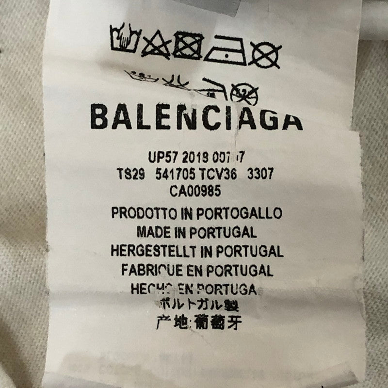 【現状渡し品】【メンズ】 BALENCIAGA バレンシアガ LOGO PRINT S/S TEE 541705 TCV36 ロゴプリント ショートスリーブ Tシャツ 半袖 トップス 141-251117-yy-12-tei サイズ：M カラー：ホワイト 万代Net店