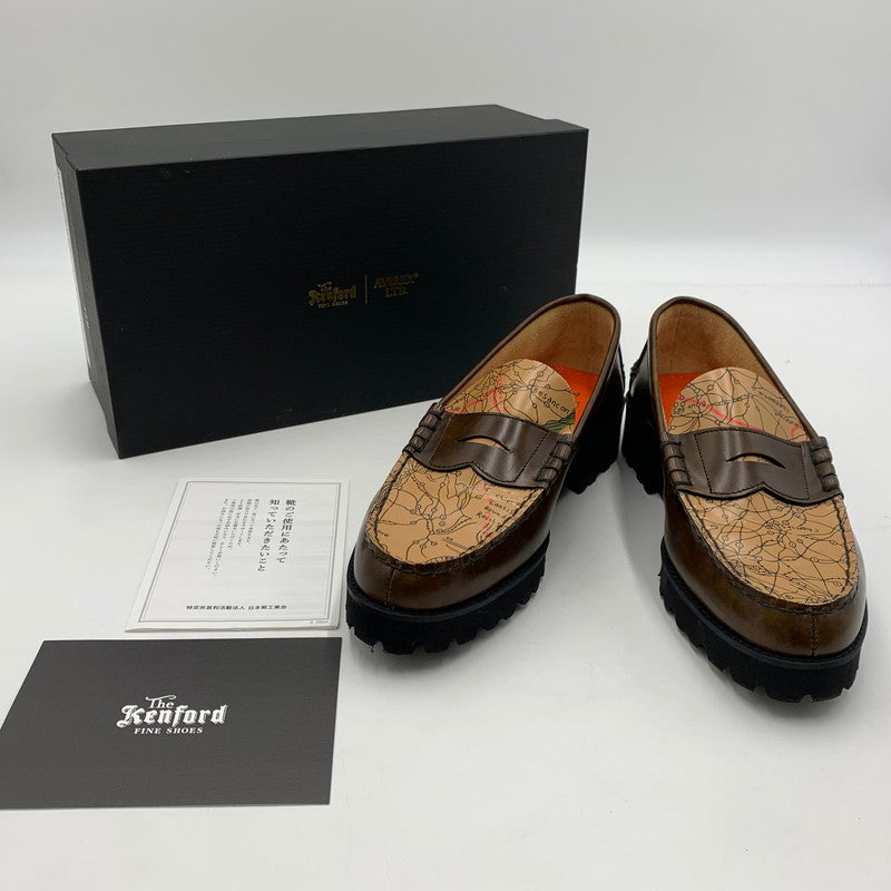 【中古品】【メンズ】 AVIREX アヴィレックス × KENFORD ケンフォード 別注 コラボ TANKSOLE LOAFERS ICON OF FLIGHT タンクソール ローファー アイコン オブ フライト 靴 164-251225-ko-17-tei サイズ：26.5cm カラー：ブラウン 万代Net店