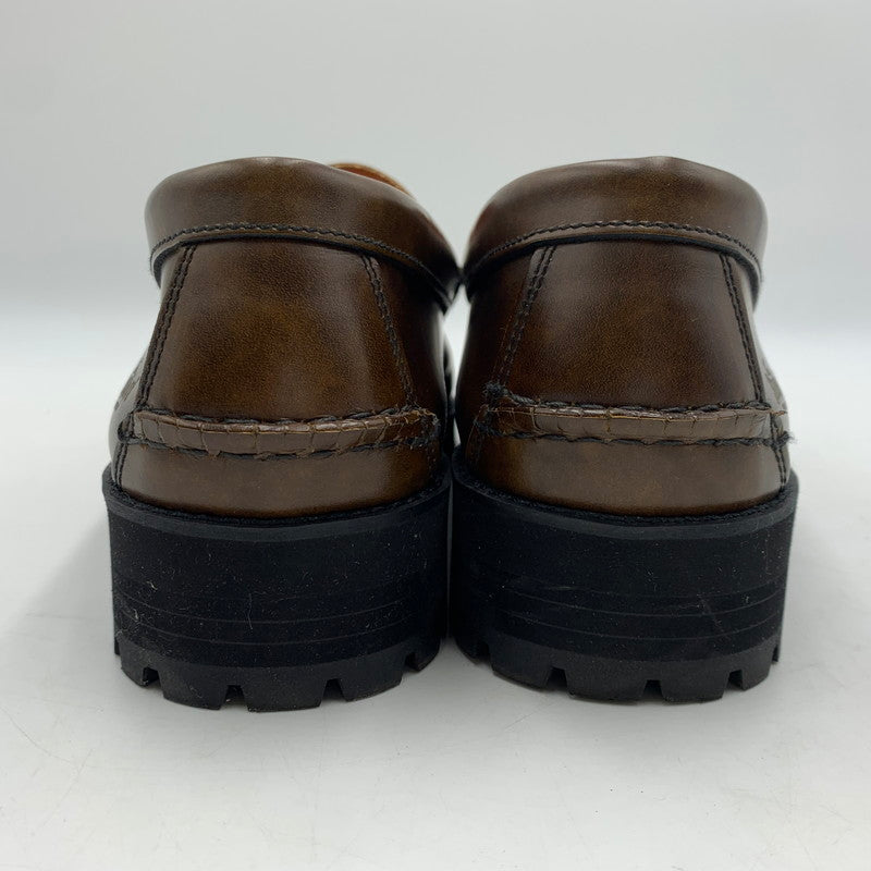 【中古品】【メンズ】 AVIREX アヴィレックス × KENFORD ケンフォード 別注 コラボ TANKSOLE LOAFERS ICON OF FLIGHT タンクソール ローファー アイコン オブ フライト 靴 164-251225-ko-17-tei サイズ：26.5cm カラー：ブラウン 万代Net店