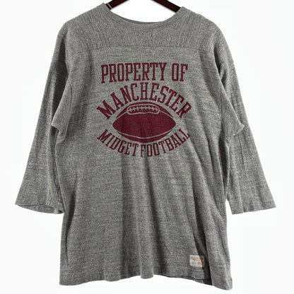 【中古品】【メンズ】 WAREHOUSE ウエアハウス FOOTBALL 34 TEE フットボール 34 Tシャツ 長袖 トップス 145-260807-sa-10-tei サイズ：40 カラー：グレー 万代Net店